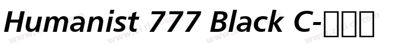 Humanist 777 Black C字体转换